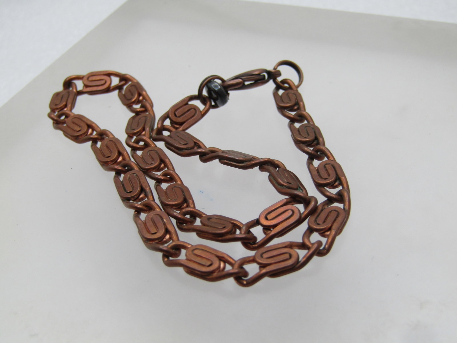 Vintage Copper Bent Link Bracelet/Anklet, 10", 1960's-1980's - 3