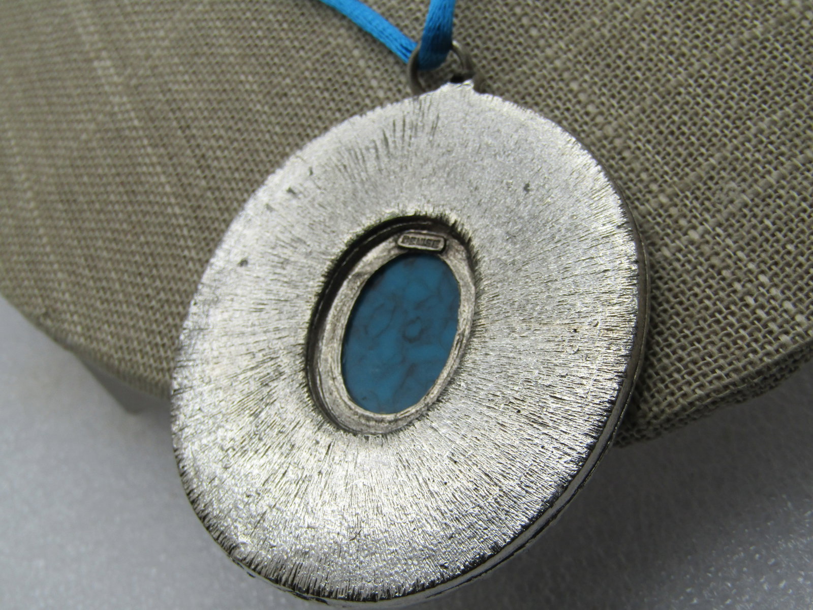Vintage Southwestern Faux Turquoise Necklace Petit Point, 18"-20", 1960's-1970's - 5