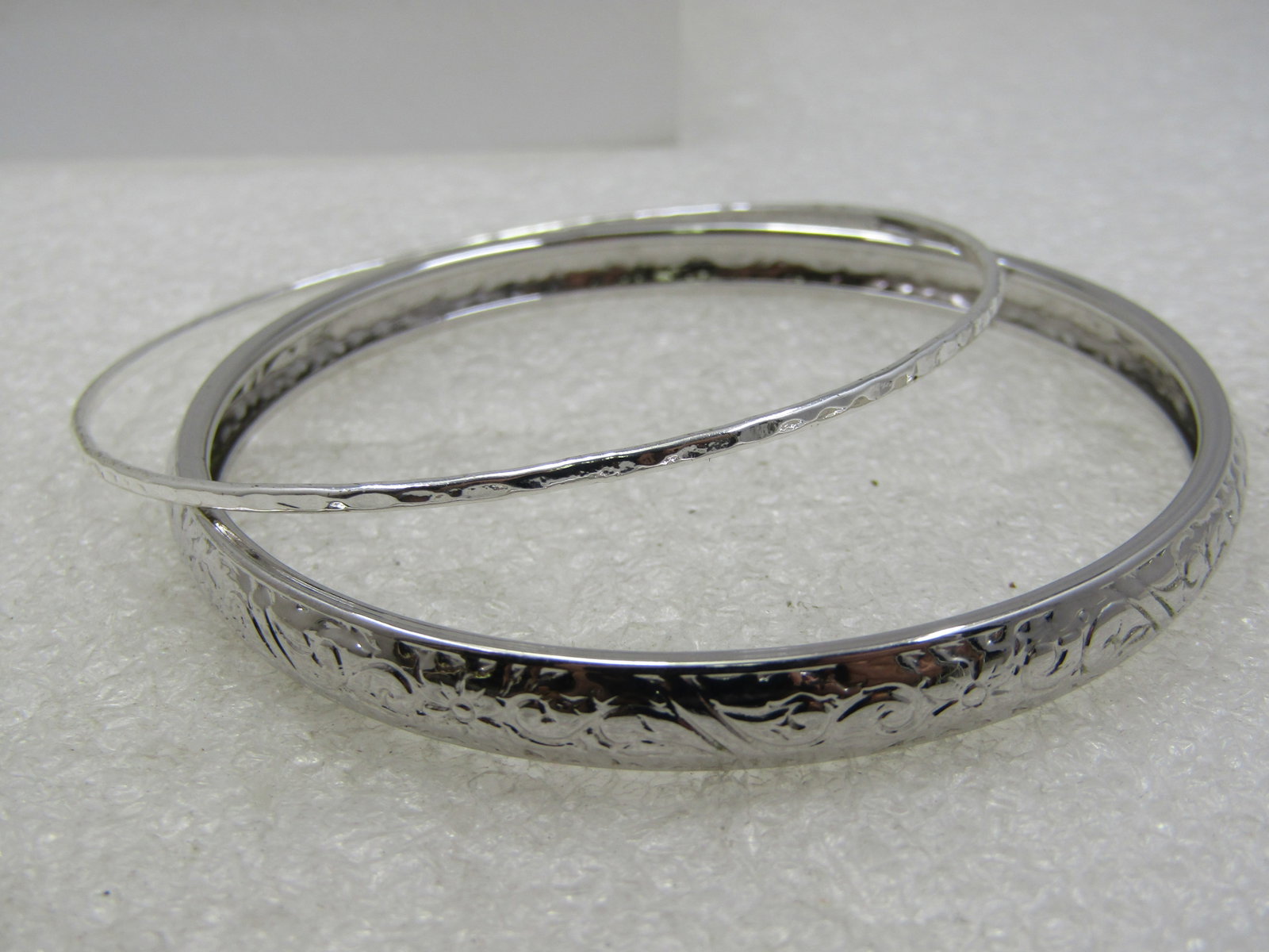 Vintage Stackable Bangle Bracelets, Monet & Unsigned, 7.75" - 5