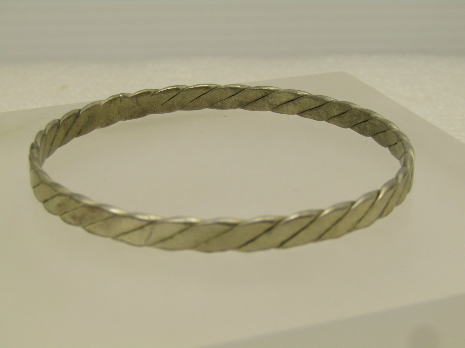 Vintage Silver Bangle Bracelet, 8", Marked Taxco, Mexico, 1980's-1990's - 2