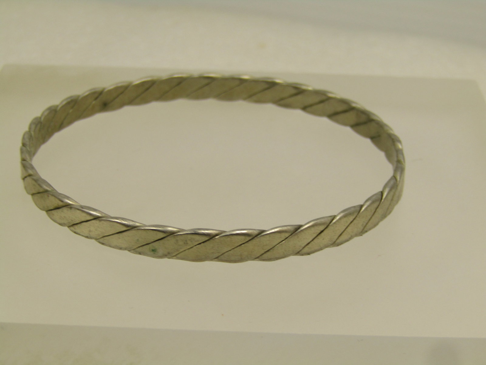 Vintage Silver Bangle Bracelet, 8", Marked Taxco, Mexico, 1980's-1990's - 3