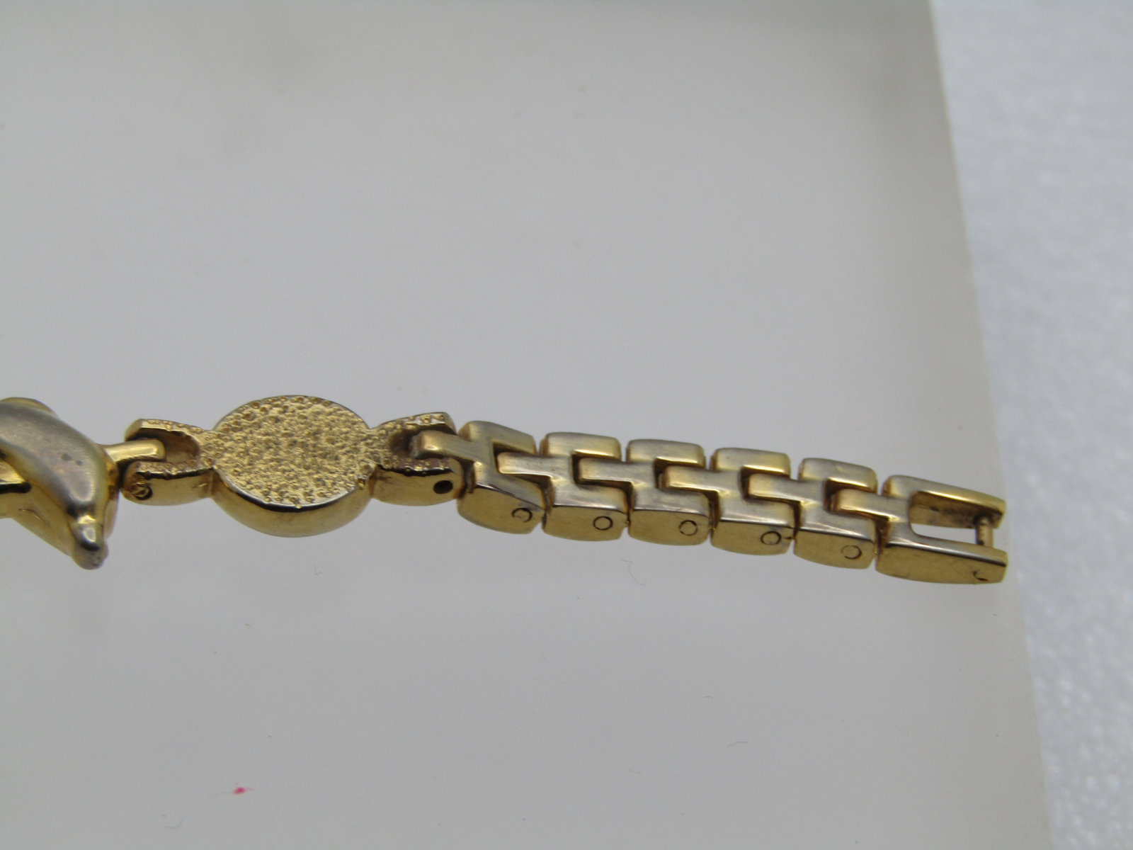 Vintage Dolphin Faux Opal Bracelet, 7.5", 1980's - 4
