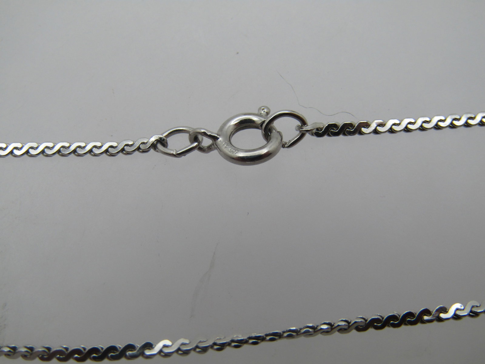 Silver Tone Herringbone Bracelet, 6.5", Signed A1 - 4