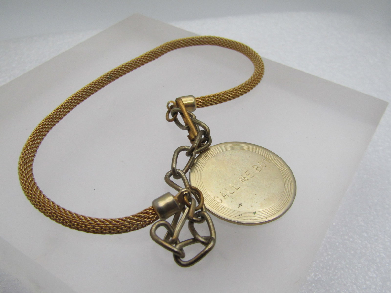Vintage Call Me Bow Charm Bracelet/Ankle, 8"-11", 1960's-1970's - 3