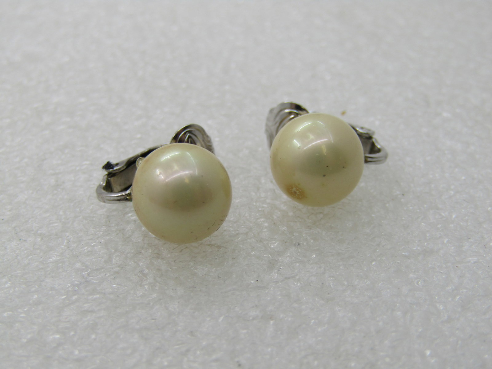 Vintage Sarah Coventry Faux Pearl Earrings, Clip, 10mm - 3