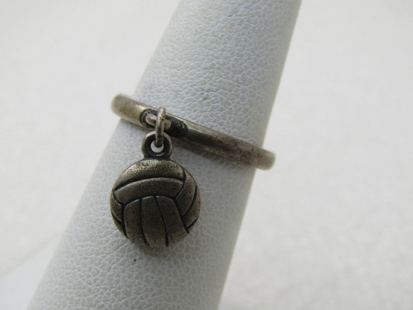 Vintage Sterling Avery Volleyball Charm Ring, Sz. 6 Retired - 3
