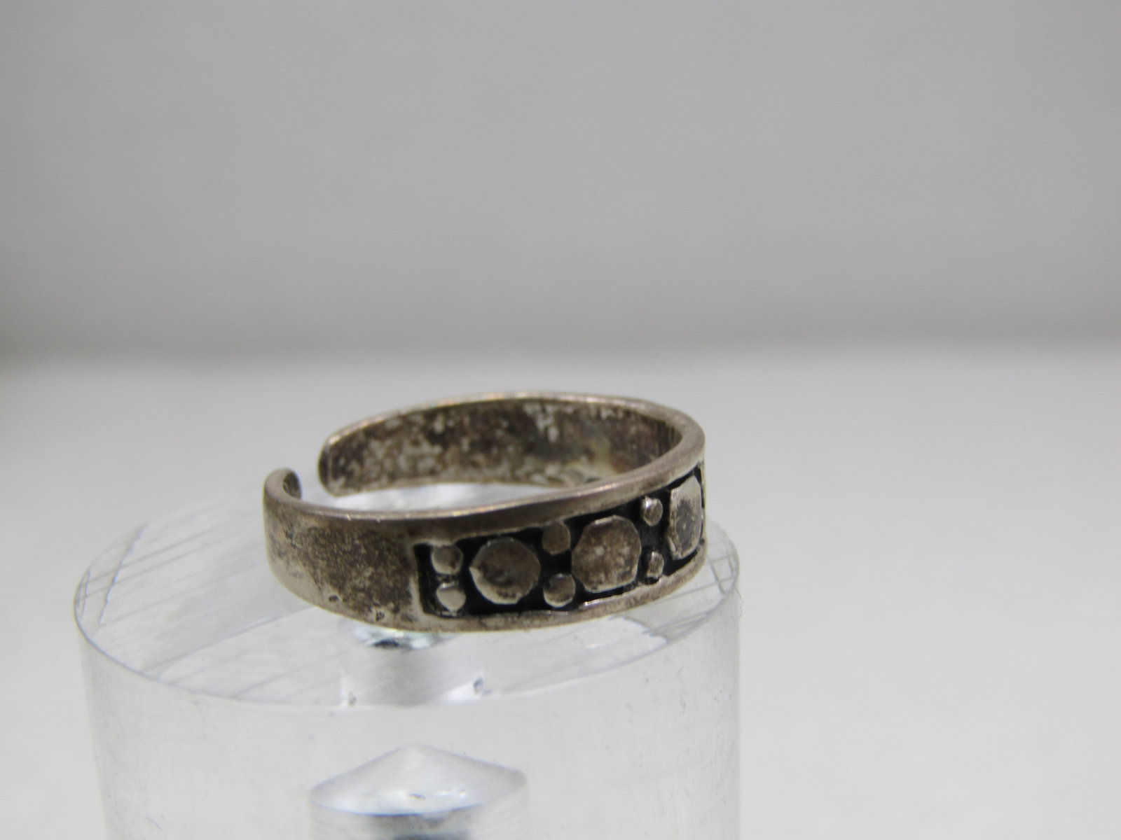 Vintage Sterling Silver Toe Ring, Adjustable, 4.5mm, Signed - 2