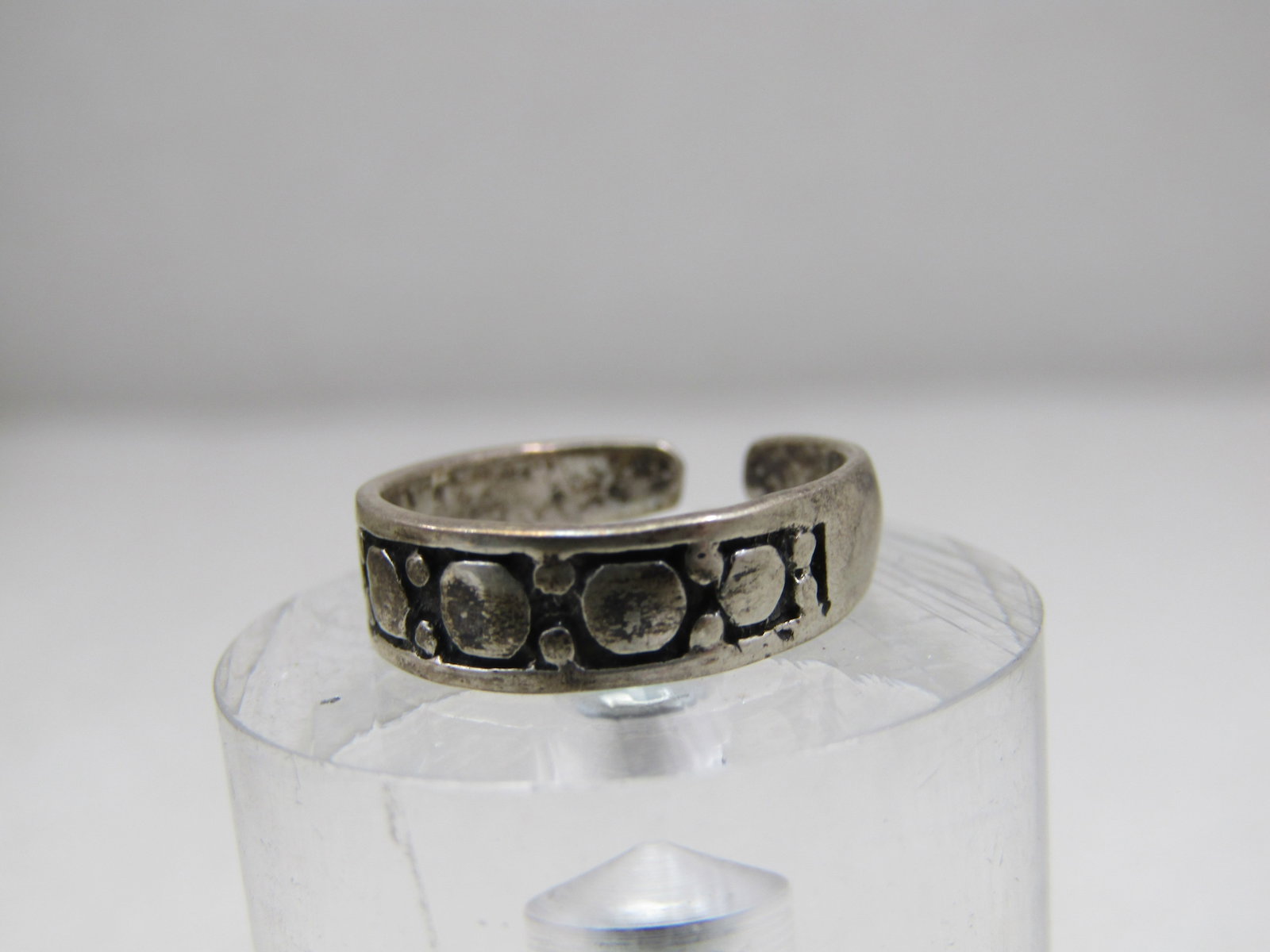 Vintage Sterling Silver Toe Ring, Adjustable, 4.5mm, Signed - 4