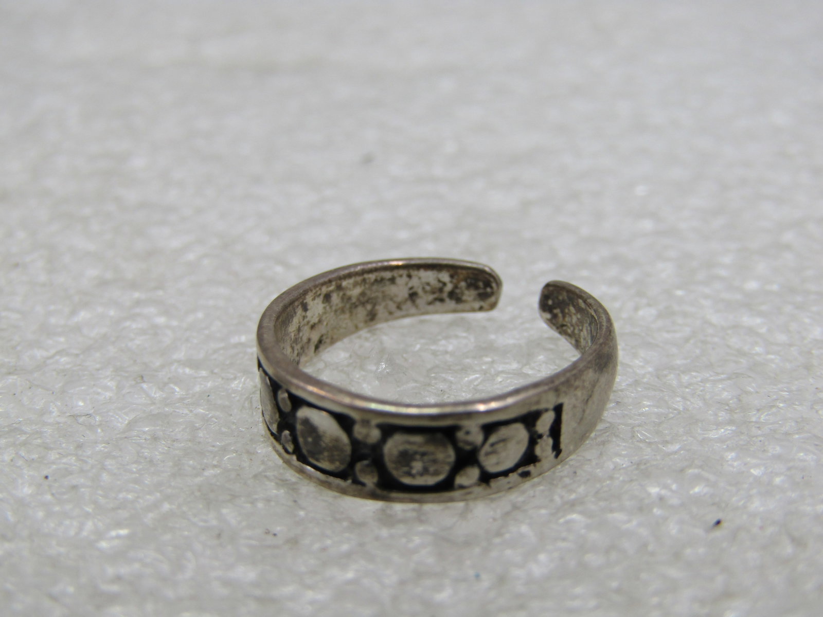 Vintage Sterling Silver Toe Ring, Adjustable, 4.5mm, Signed - 5