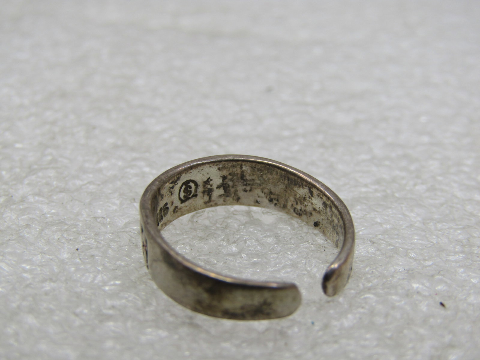 Vintage Sterling Silver Toe Ring, Adjustable, 4.5mm, Signed - 6