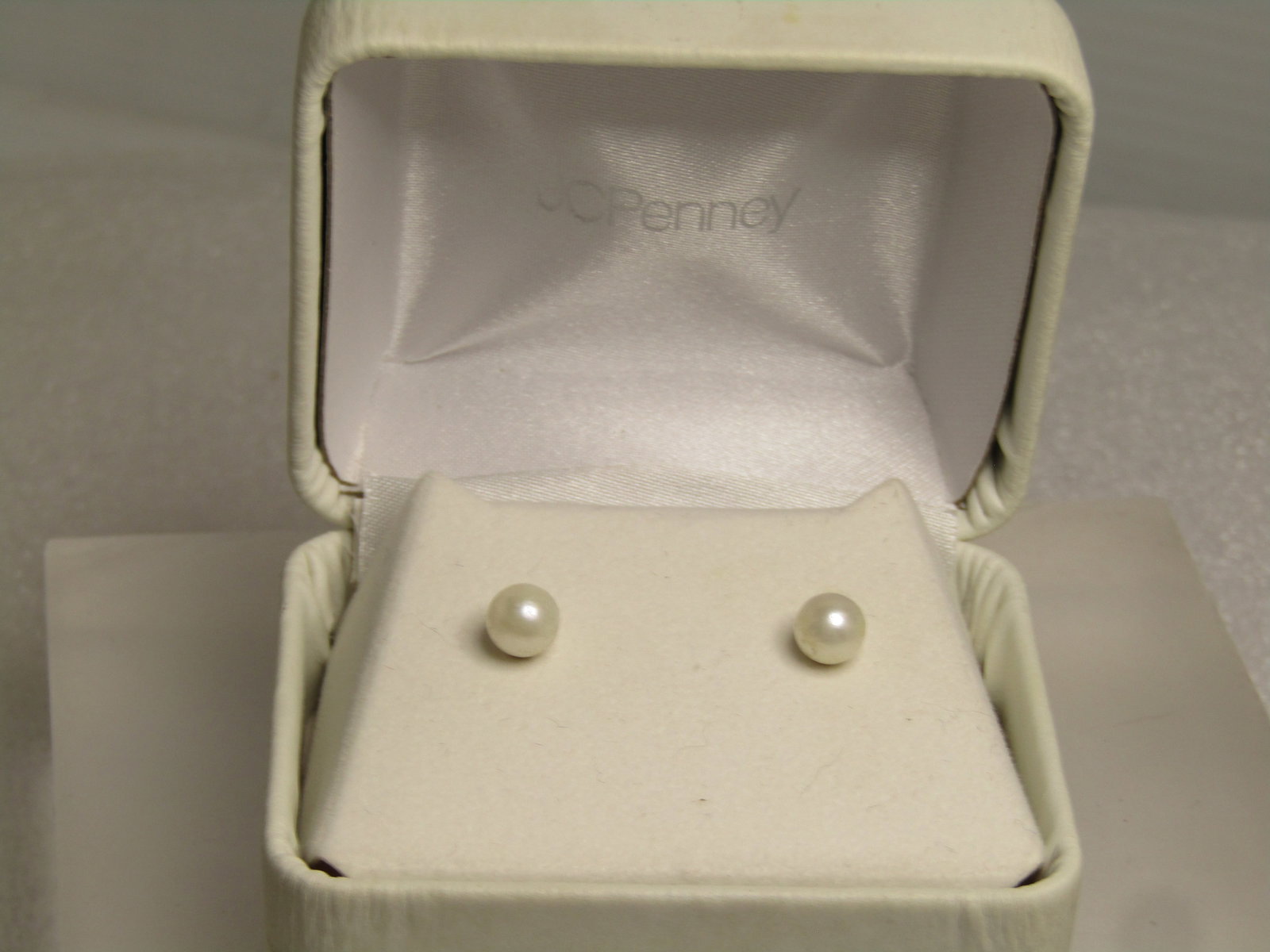 Vintage 14kt 5mm Pearl Earrings, Studs, Pierced, 1980's-1990's Signed - 6