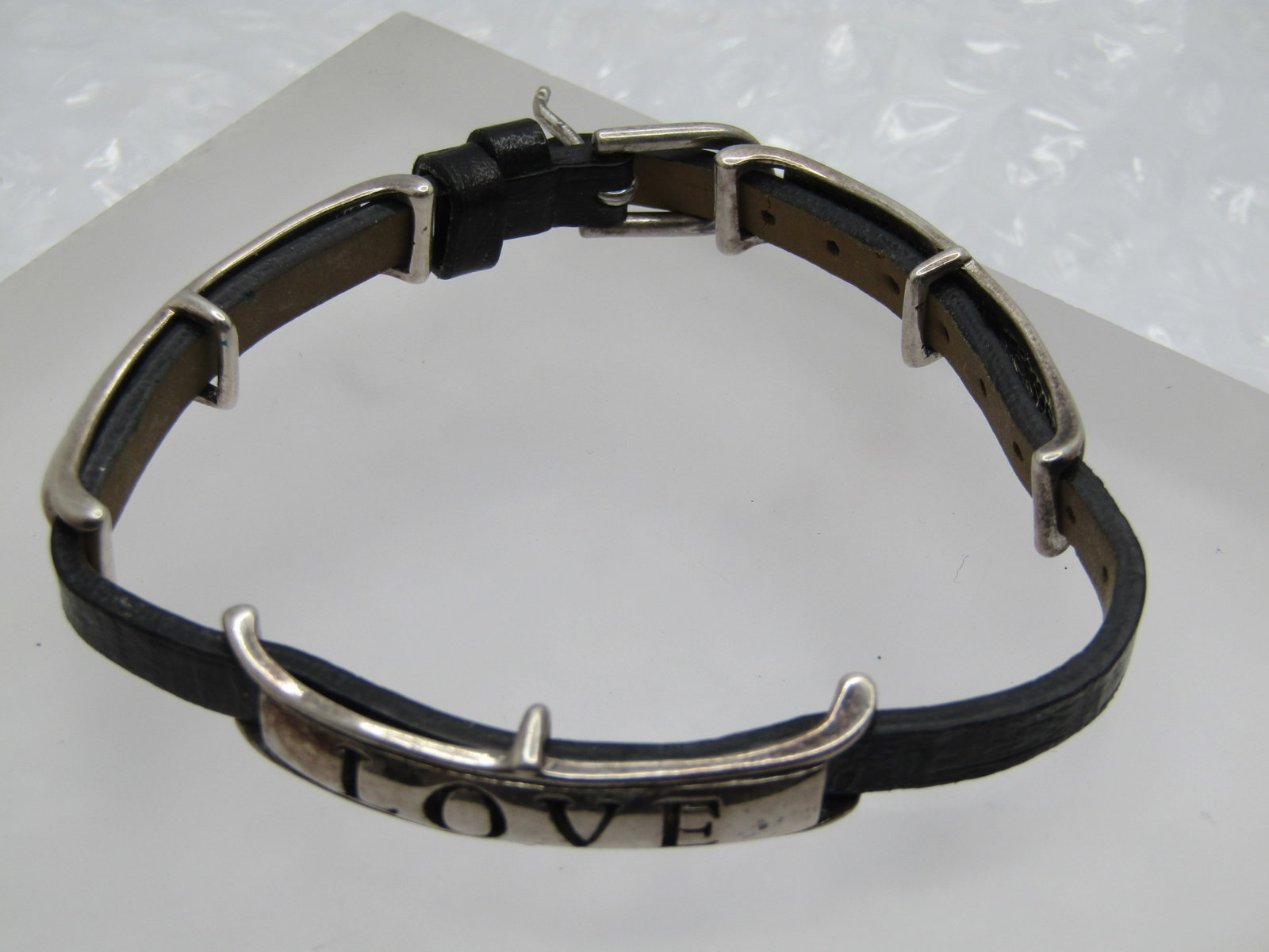 Vintage Faith, Love, Hope Bracelet, 8", Black Watchband Style, Premier Designs - 4