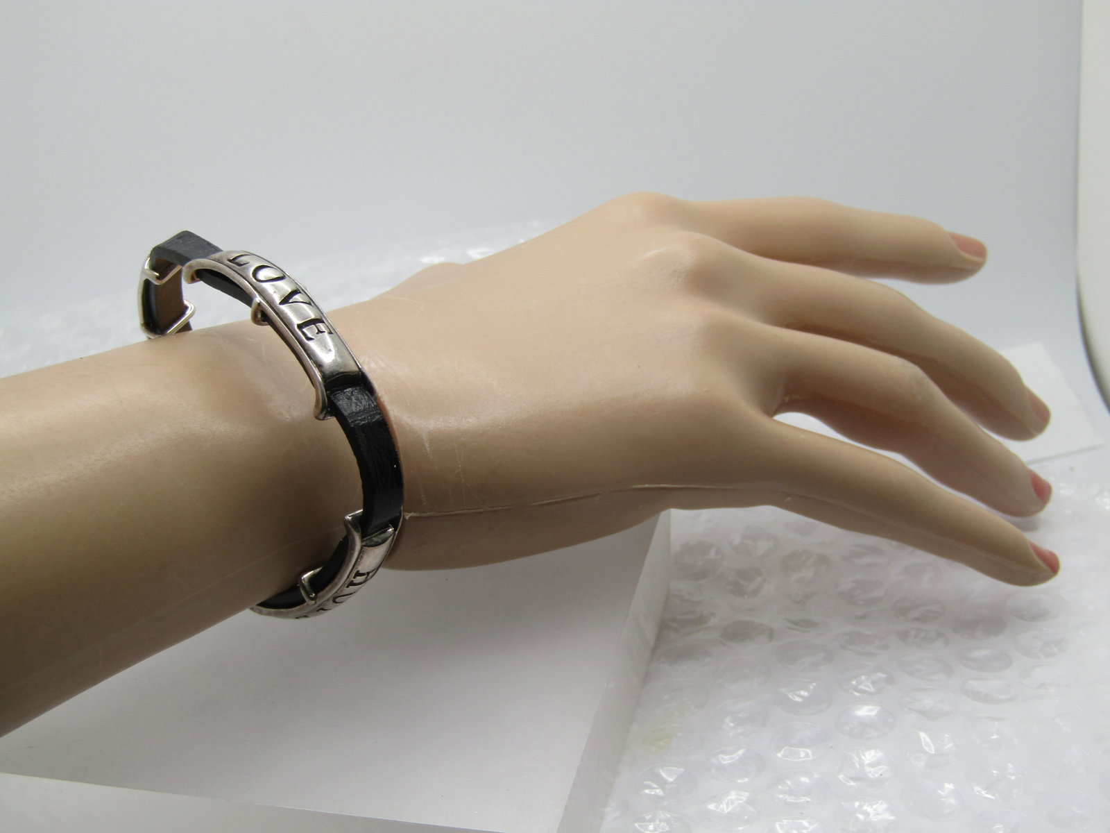 Vintage Faith, Love, Hope Bracelet, 8", Black Watchband Style, Premier Designs - 6