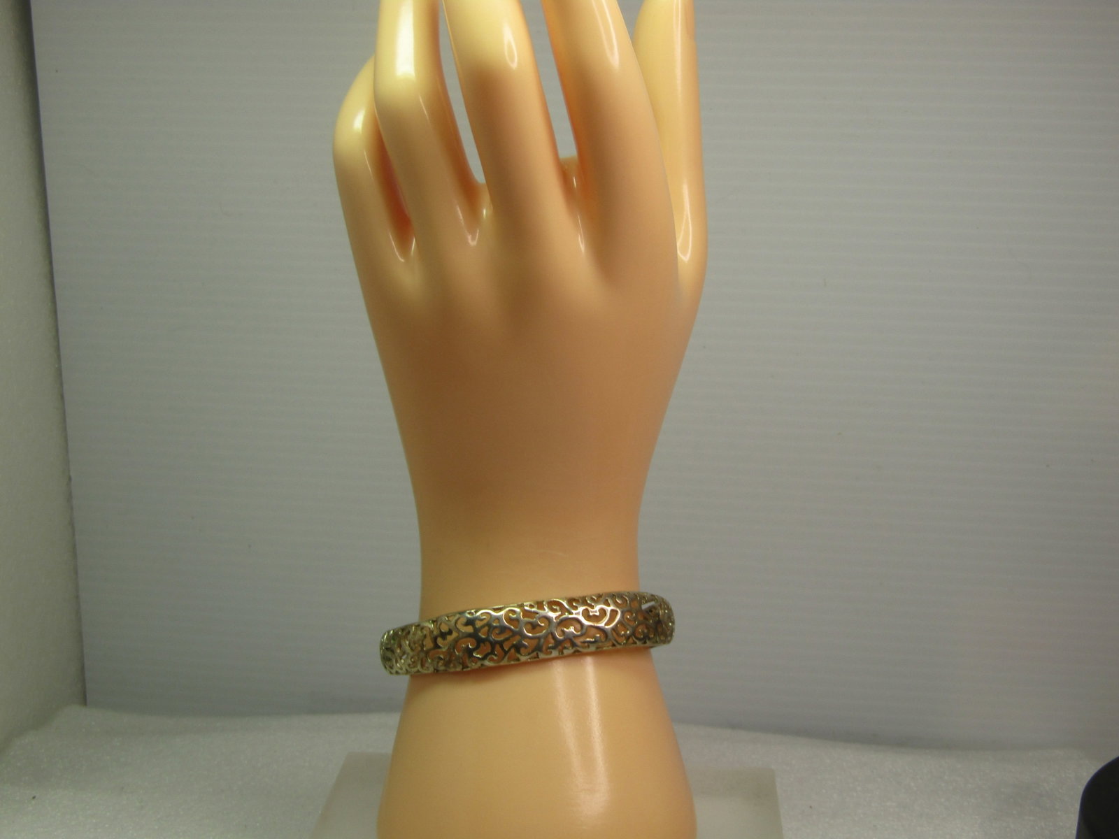 Vintage Silver Tone Filigree Cuff Bracelet, 6.5", 1980's-1990's - 5
