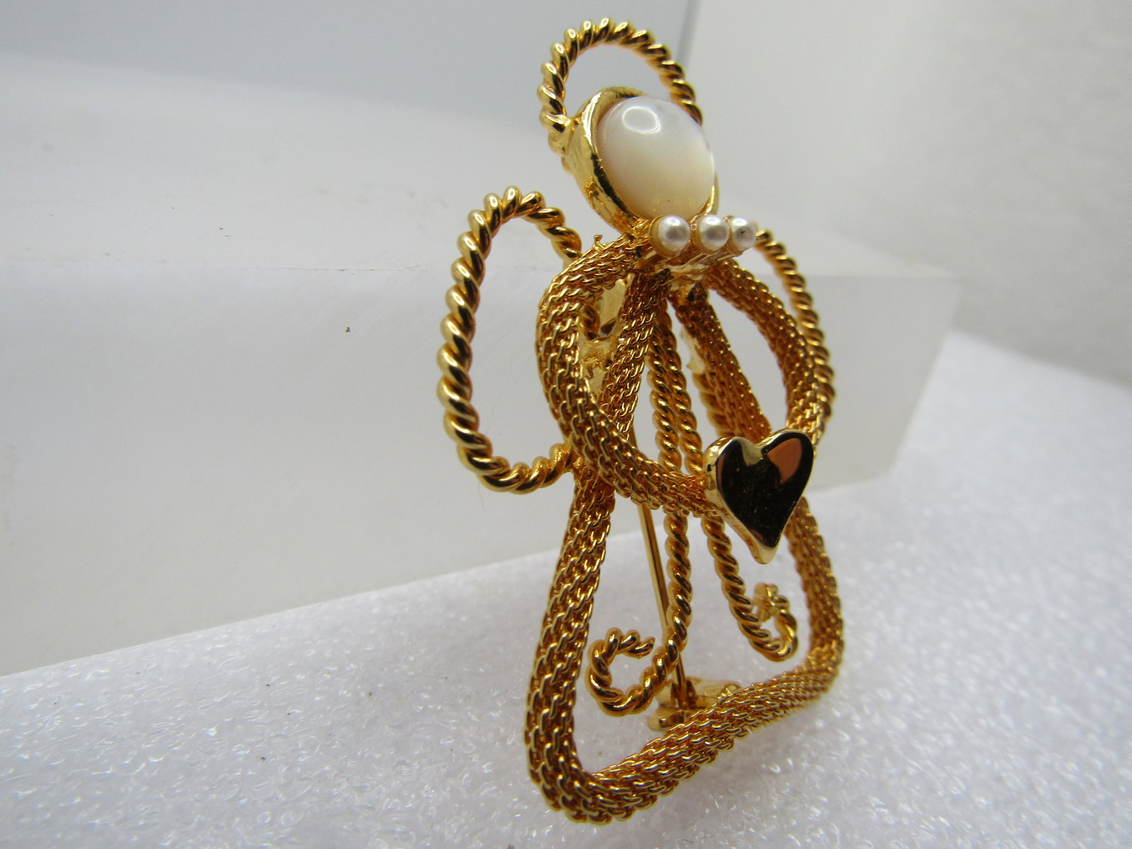 Vintage Angel & Heart Brooch, 1980's-1990's - 2