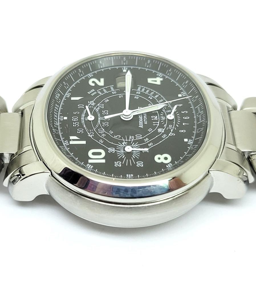 S/Steel AUDEMARS PIGUET MILLENARY 41mm CHRONOGRAPH WATCH 25897ST* EXLNT - 10