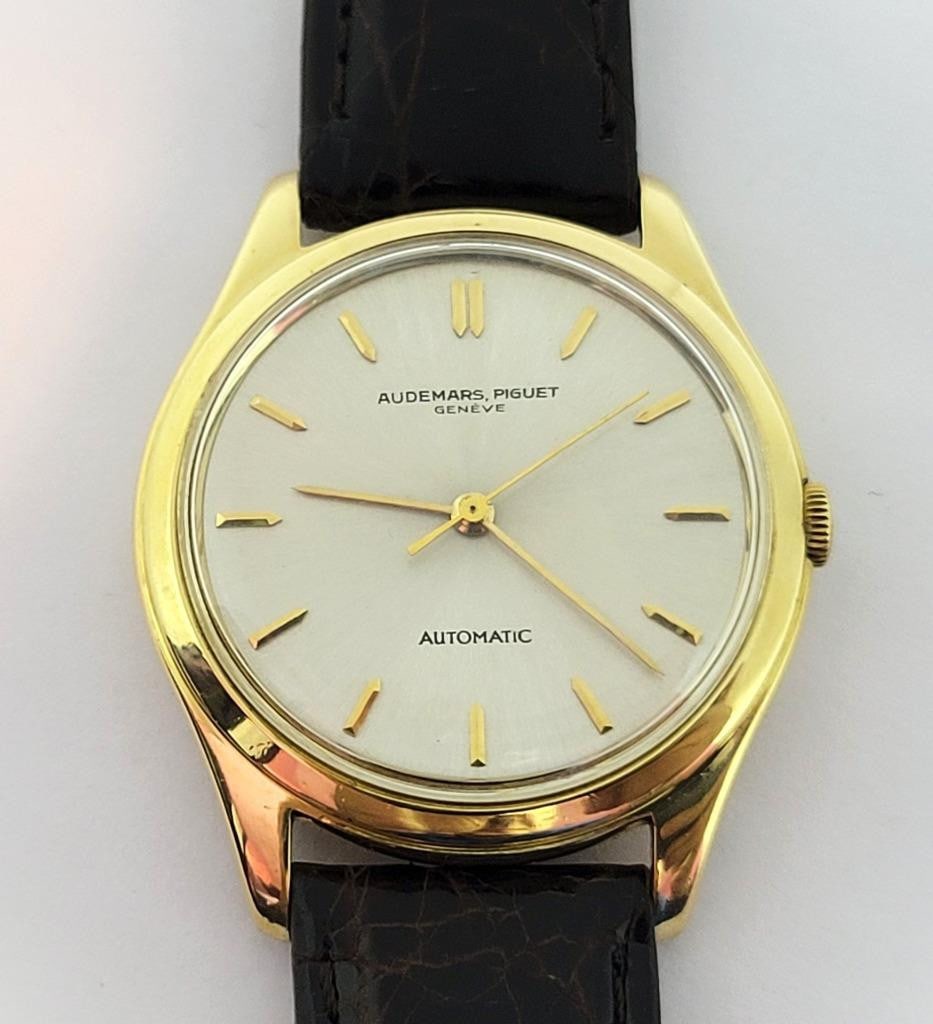 Vintage 18k Gold AUDEMARS PIGUET Mens Automatic Watch c.1960 Cal K2071 RARE - 15