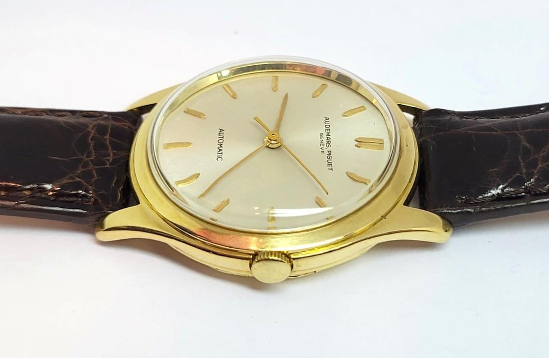 Vintage 18k Gold AUDEMARS PIGUET Mens Automatic Watch c.1960 Cal K2071 RARE - 8