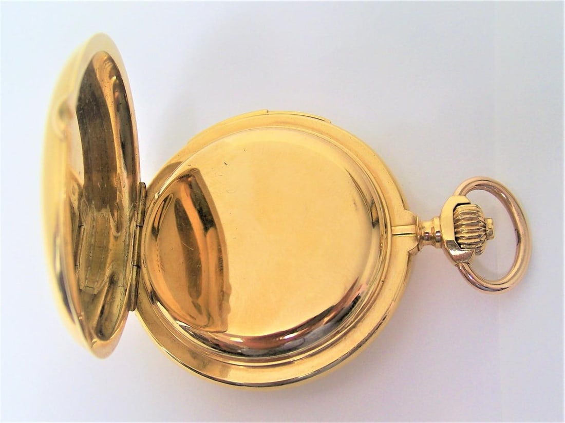 Antique Solid & Heavy 18K Minute Repeater watch with FULL HUNTER Case* EXLNT - 5