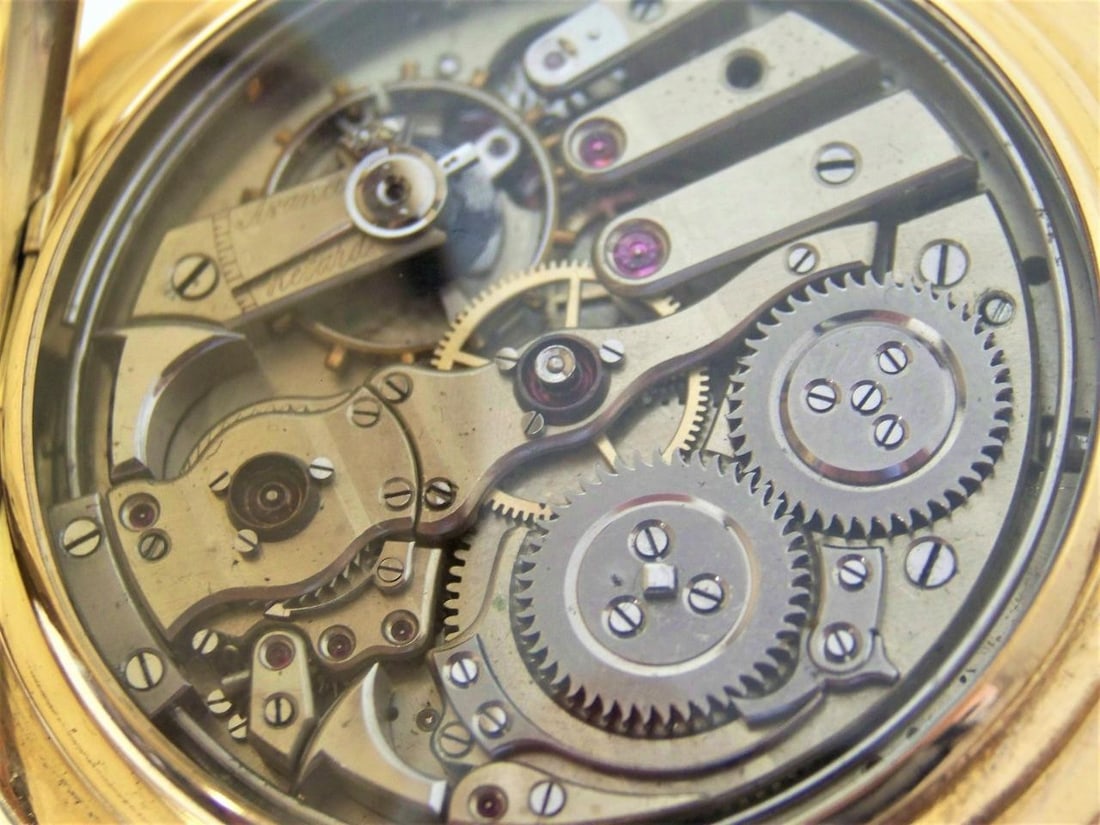 Antique Solid & Heavy 18K Minute Repeater watch with FULL HUNTER Case* EXLNT - 6