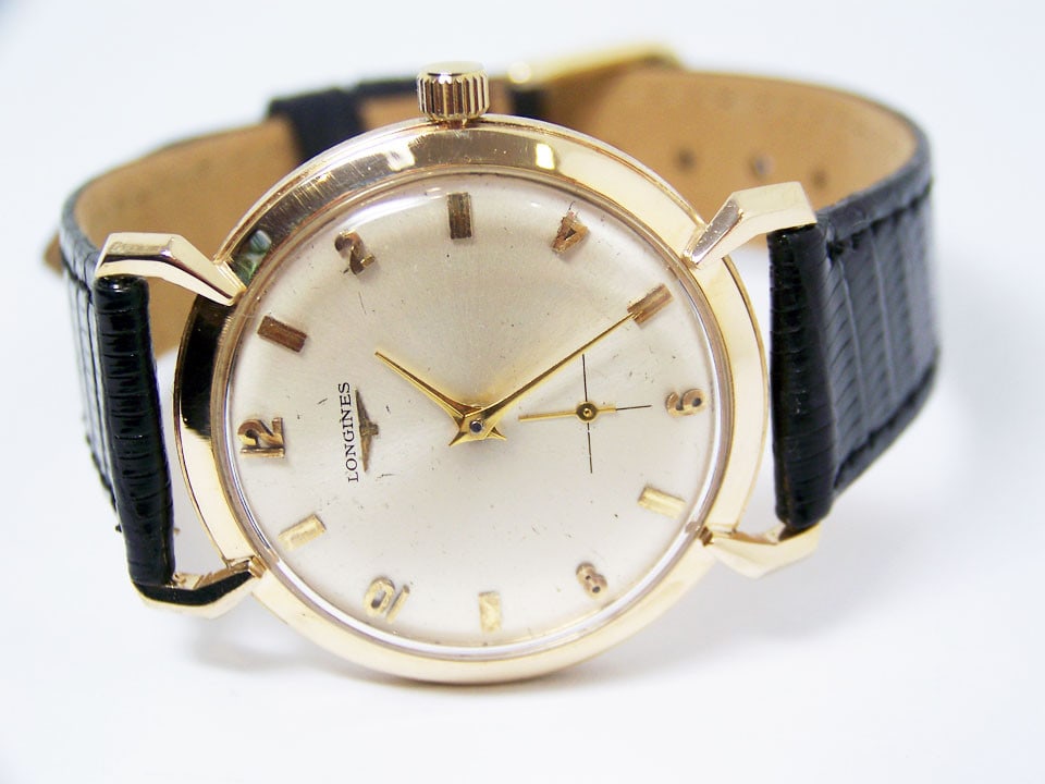 Vintage 14k LONGINES Mens Winding Watch Cal 370 1960s* EXLNT* SERVICED - 2