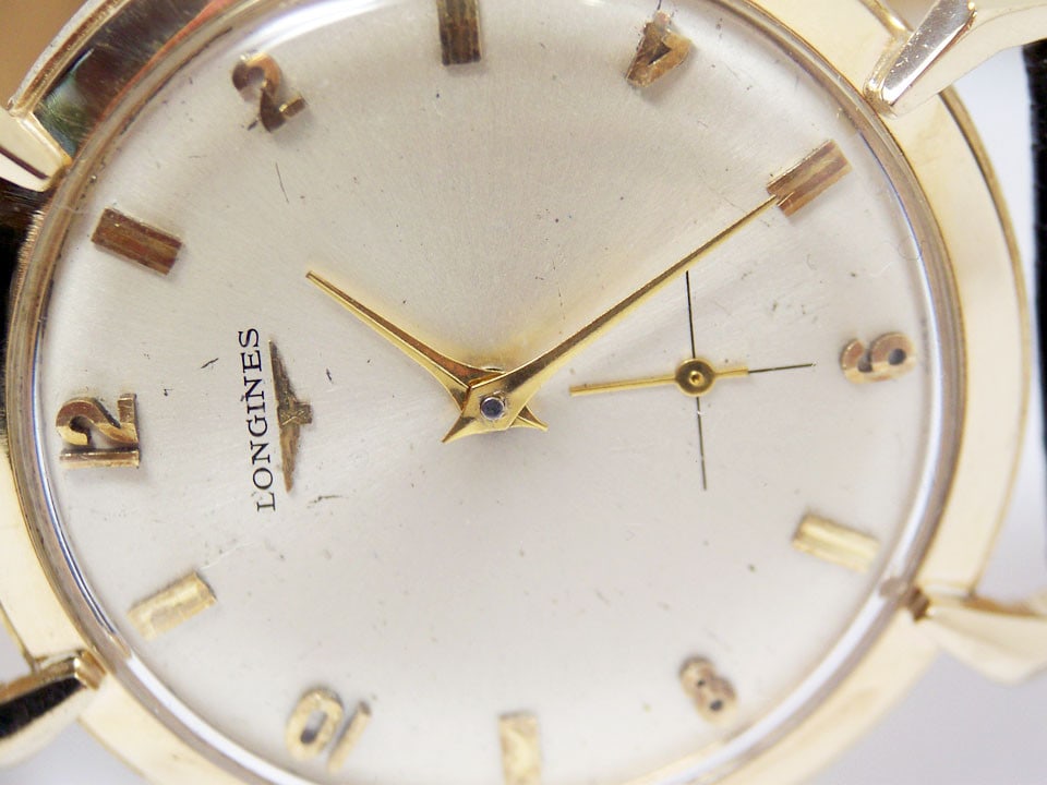 Vintage 14k LONGINES Mens Winding Watch Cal 370 1960s* EXLNT* SERVICED - 3