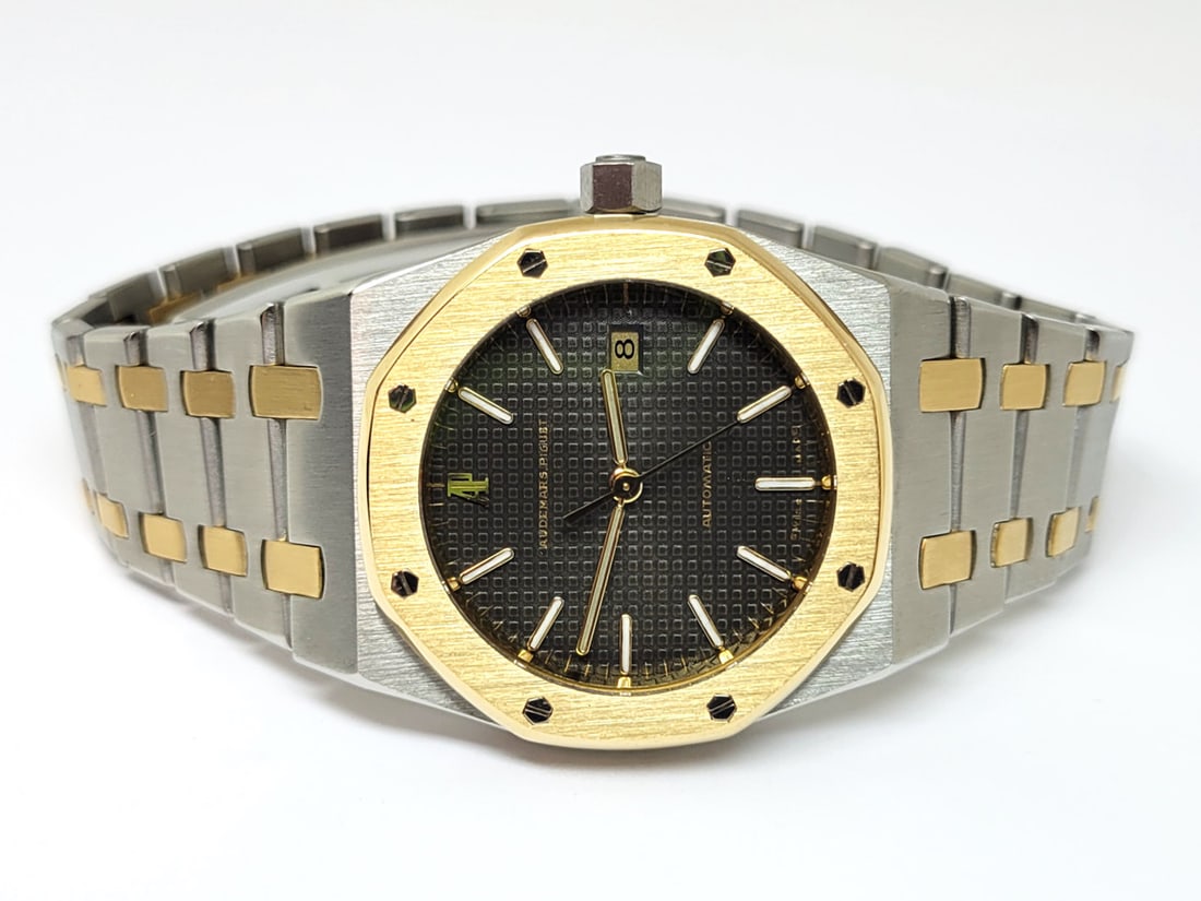 Men's S/Steel & 18k AUDEMARS PIGUET Royal Oak Grey Dial Automatic Watch D Series - 2