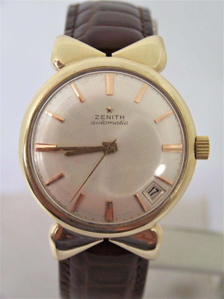 Vintage Solid 14k Gold ZENITH Automatic Watch Cal 2532PC c.1960s* EXLNT SERVICED: Vintage Solid 14k Gold ZENITH Automatic Watch Cal 2532PC c.1960s* EXLNT SERVICED? This Mens Zenith watch is Swiss made Great present for yourself or someone you love as well as for vintage collectors 