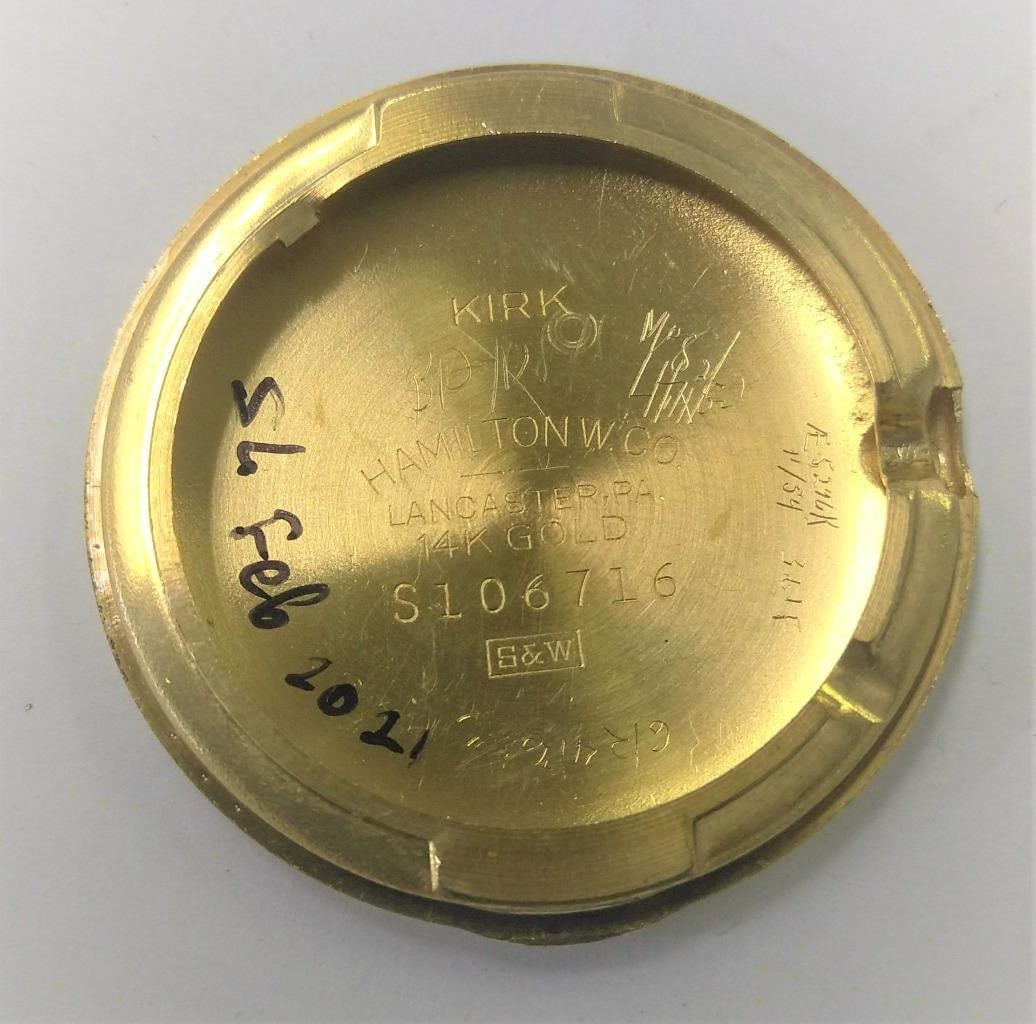 Vintage 14K HAMILTON KIRK Men's Winding Watch 1940s CAl 747* SERVICED - 8