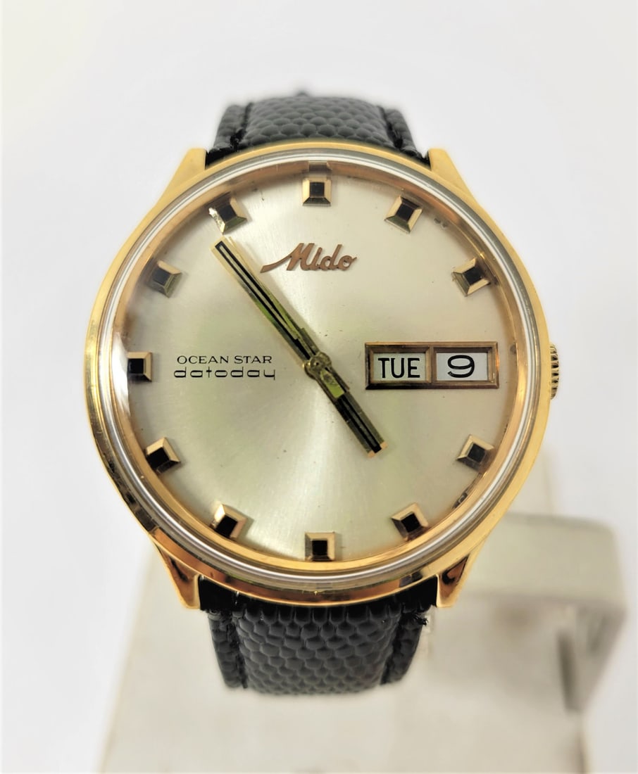 Vintage MIDO OCEAN STAR Automatic Day Date 36 mm watch 5059* EXLNT* SERVICED: Vintage MIDO OCEAN STAR Automatic Day Date 36 mm watch 5059* EXLNT* SERVICED This Mens Mido watch is Swiss made Great present for yourself or someone you love! * Model # 5059 * 24k yellow gold