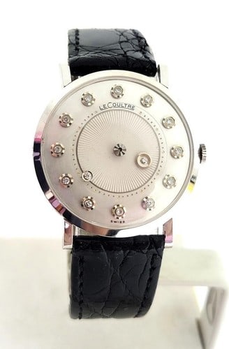 Vintage 14k White LECOULTRE MYSTERY DIAMOND DIAL Mens Winding Watch Cal 480/CW: Reserve: $2,150.00 Shipping: Domestic: Flat-rate of $40.00 to anywhere within the contiguous U.S. International: Foreign shipping rates are determined by destination. International shipping may be