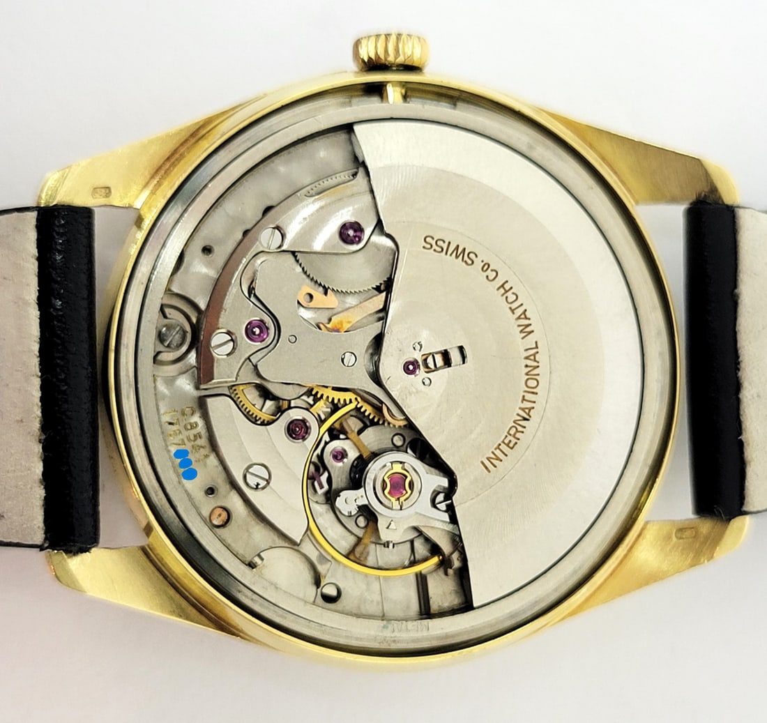 Vintage 18k Yellow Gold IWC SHAFFHAUSEN Automatic Watch 1960s Cal 8541 R810A - 10