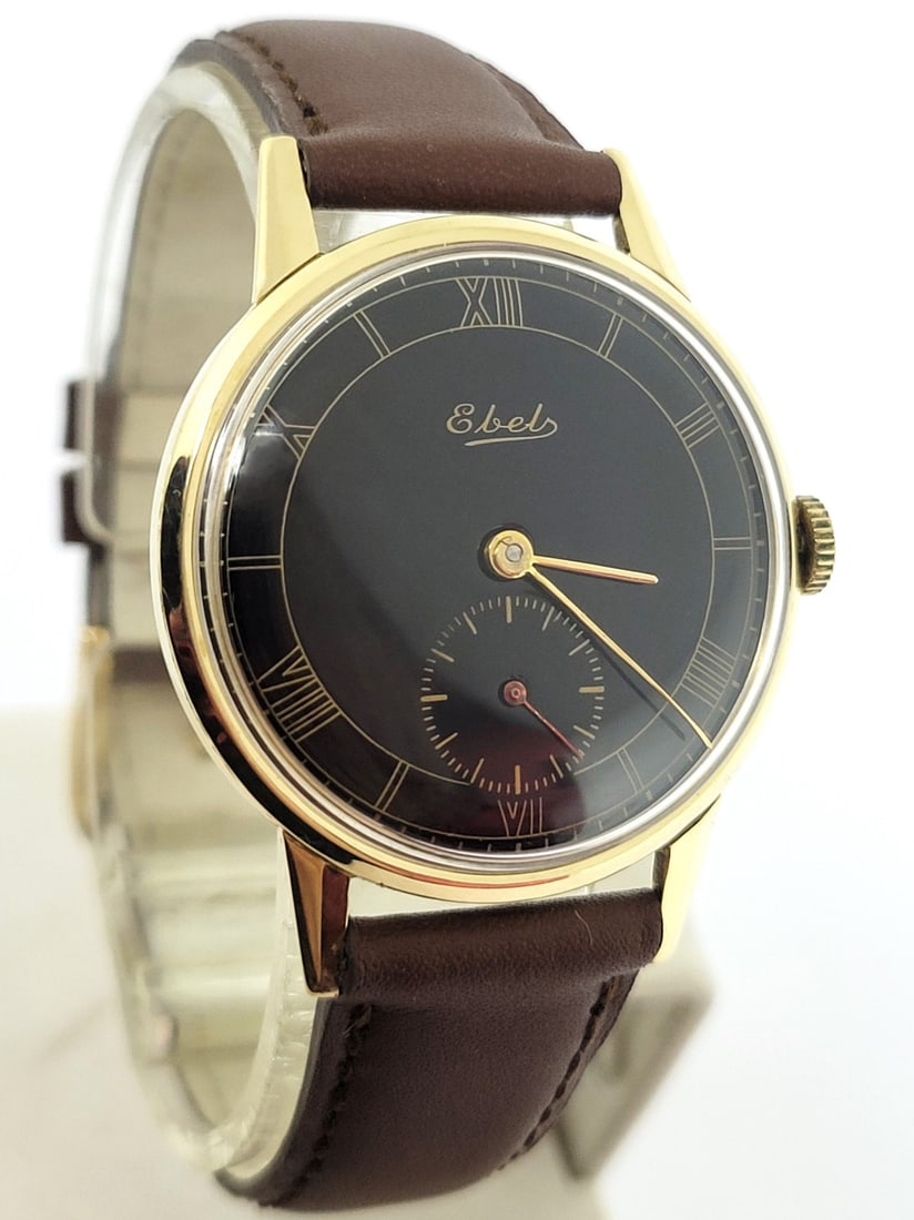 Vintage Unisex 14k Gold EBEL Winding Watch 1950s Cal 112N Ref 16002 EXLNT RARE: Vintage Unisex 14k Gold EBEL Winding Watch 1950s Cal 112N Ref 16002 EXLNT* RARE* SERVICED Great present for yourself or someone you love as well as for vintage collectors or enthusiasts! * Solid 14k