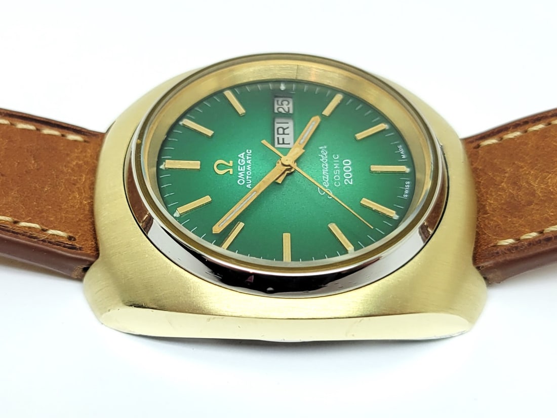 Vintage 14k Gold Cap OMEGA SEAMASTER COSMIC Automatic Watch Cal 1022* 166.133 - 7