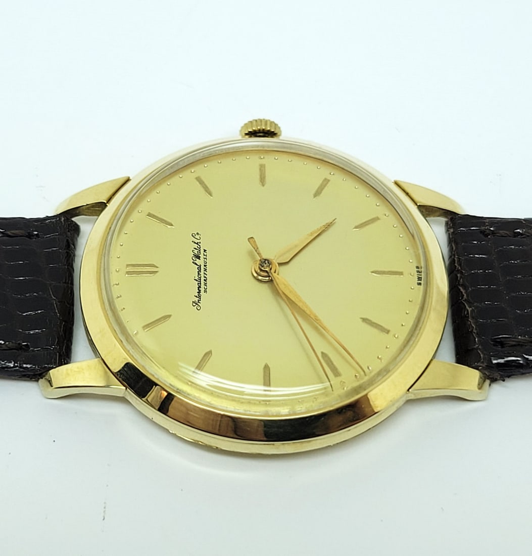 Vintage 18k Yellow Gold IWC SHAFFHAUSEN Winding Watch 1950s Cal 89 EXCELLENT - 7