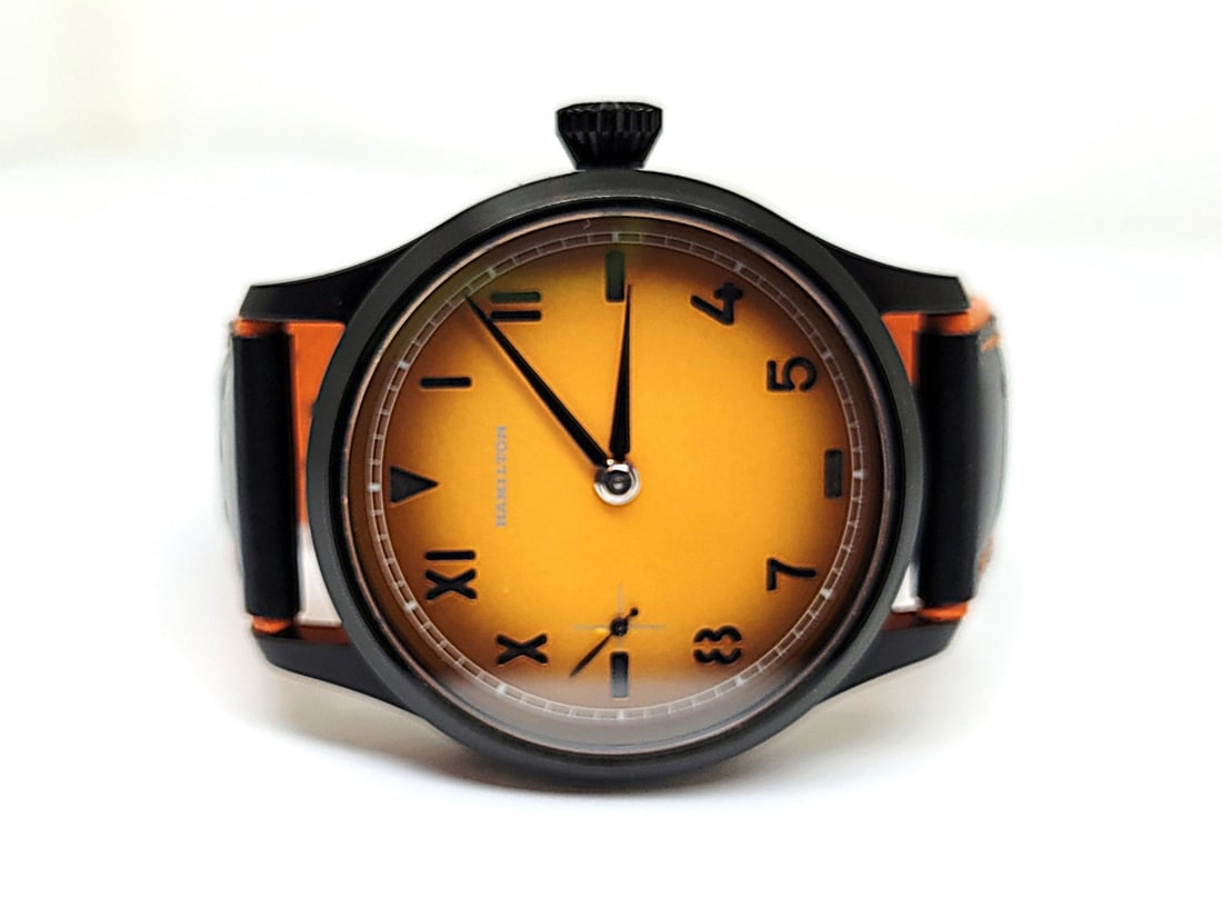 Men's S/Steel Black PVD Watch with High Grade HAMILTON Movement Cal 917 Re-Cased - 2