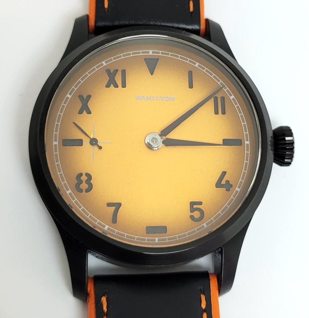Men's S/Steel Black PVD Watch with High Grade HAMILTON Movement Cal 917 Re-Cased - 6