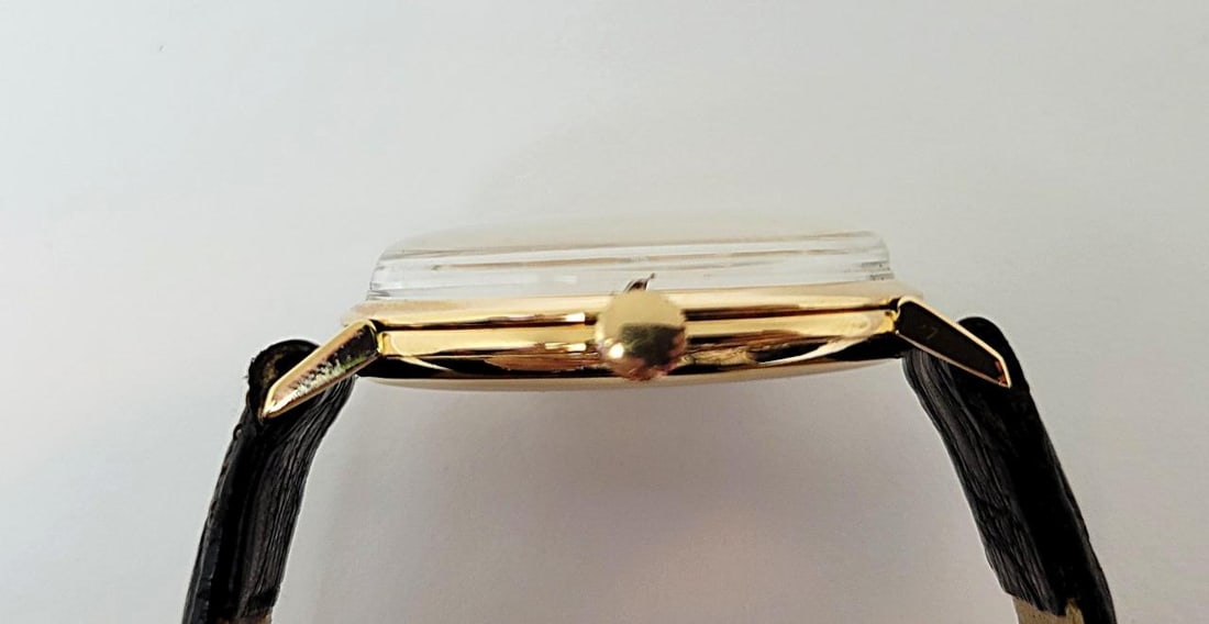 Vintage 18K Rose Gold OMEGA Mens Winding Watch c.1956 Cal.410* EXLNT - 3
