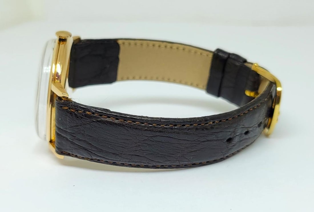 Vintage 18K Rose Gold OMEGA Mens Winding Watch c.1956 Cal.410* EXLNT - 5