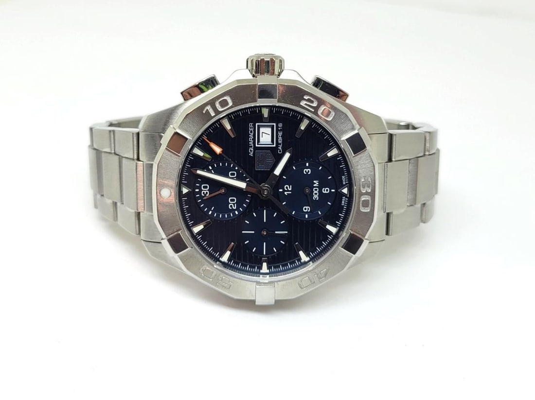 Mens Steel TAG HEUER AQUARACER Calibre 16 Automatic Chronograph Watch CAY2112-2 - 3