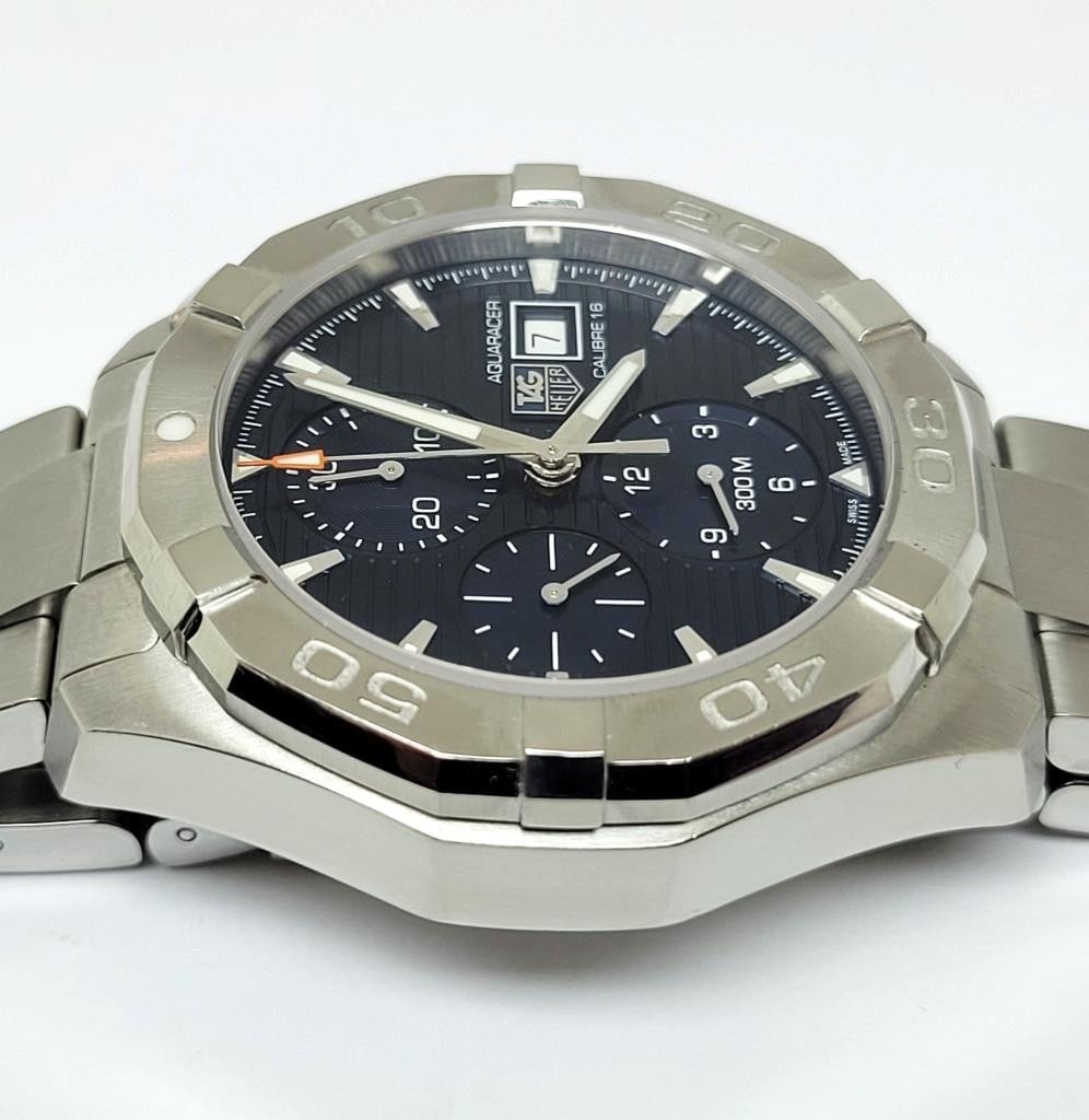 Mens Steel TAG HEUER AQUARACER Calibre 16 Automatic Chronograph Watch CAY2112-2 - 5