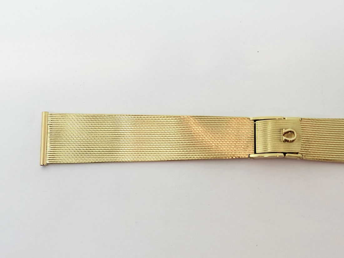 SOLID 14k Yellow Gold OMEGA Watch Bracelet to fit 18 mm Logs* EXLNT 42.6 grams - 3