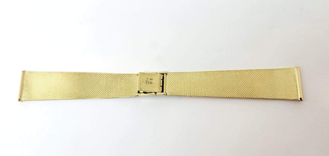 SOLID 14k Yellow Gold OMEGA Watch Bracelet to fit 18 mm Logs* EXLNT 42.6 grams - 4