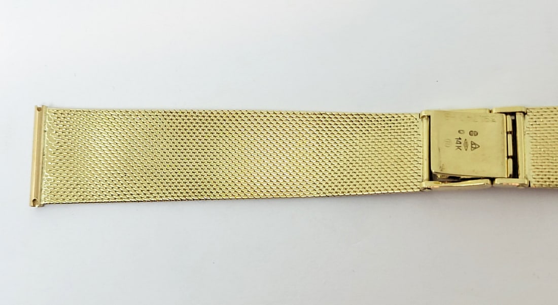 SOLID 14k Yellow Gold OMEGA Watch Bracelet to fit 18 mm Logs* EXLNT 42.6 grams - 6