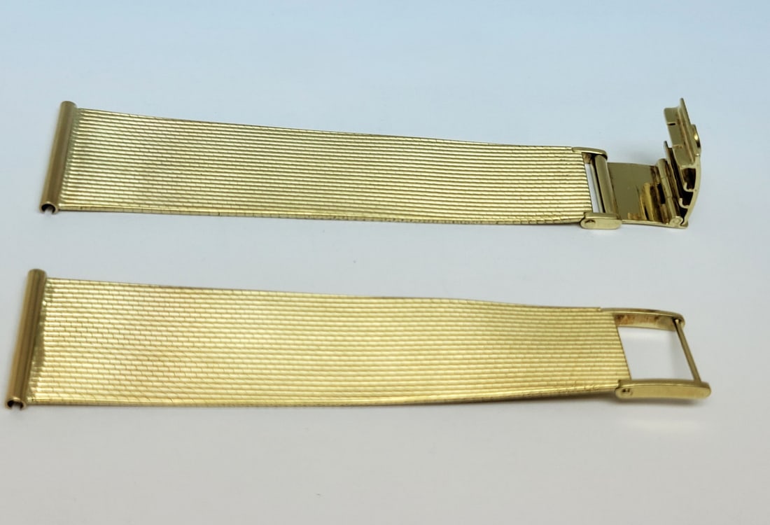 SOLID 14k Yellow Gold OMEGA Watch Bracelet to fit 18 mm Logs* EXLNT 42.6 grams - 8
