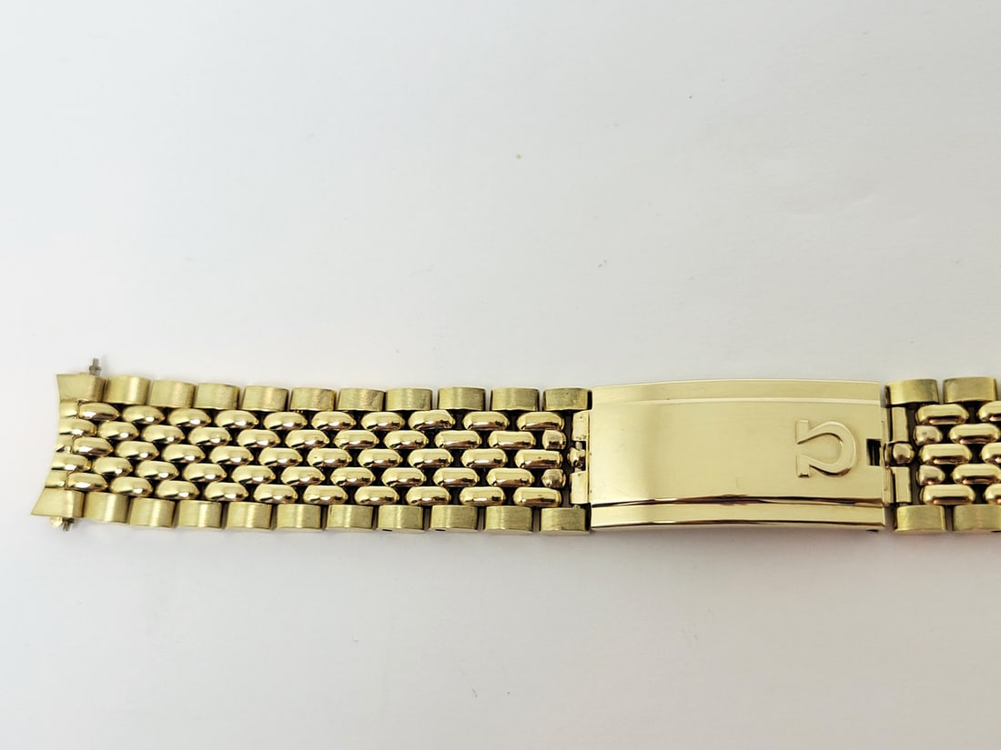 SOLID 14k Yellow Gold OMEGA Watch Bracelet to fit 18 mm Logs* EXLNT 60.5 grams - 3
