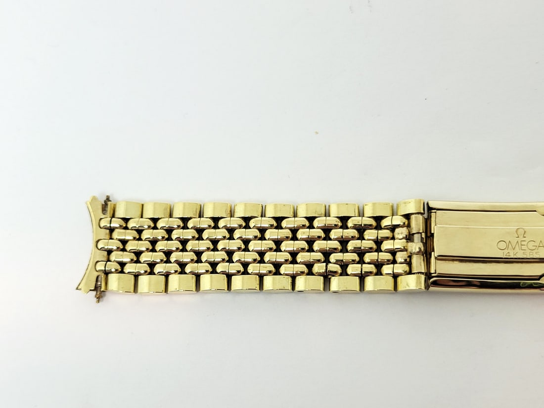 SOLID 14k Yellow Gold OMEGA Watch Bracelet to fit 18 mm Logs* EXLNT 60.5 grams - 6