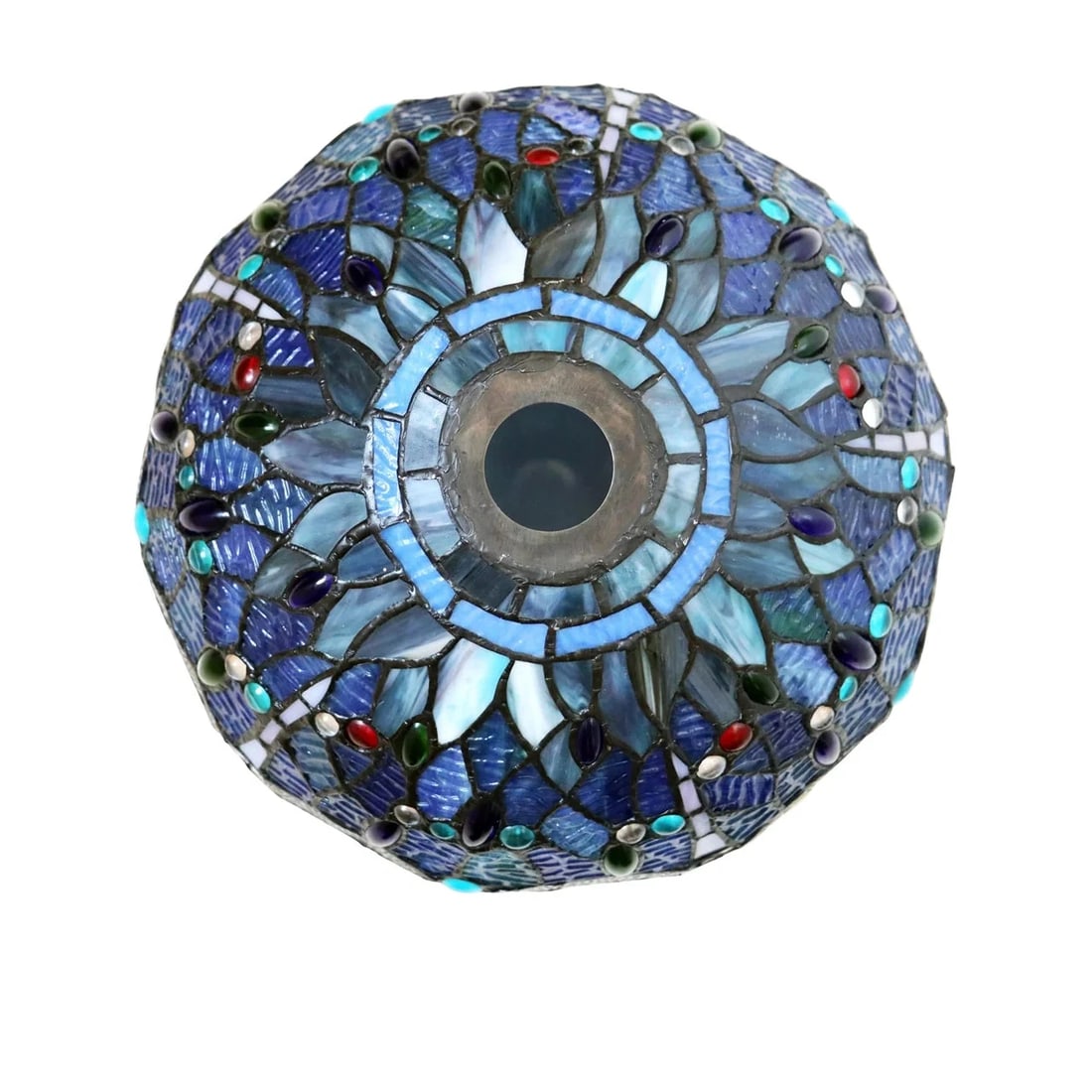 68.98" Stained Glass Dragonfly Torchiere Floor Lamp - 3