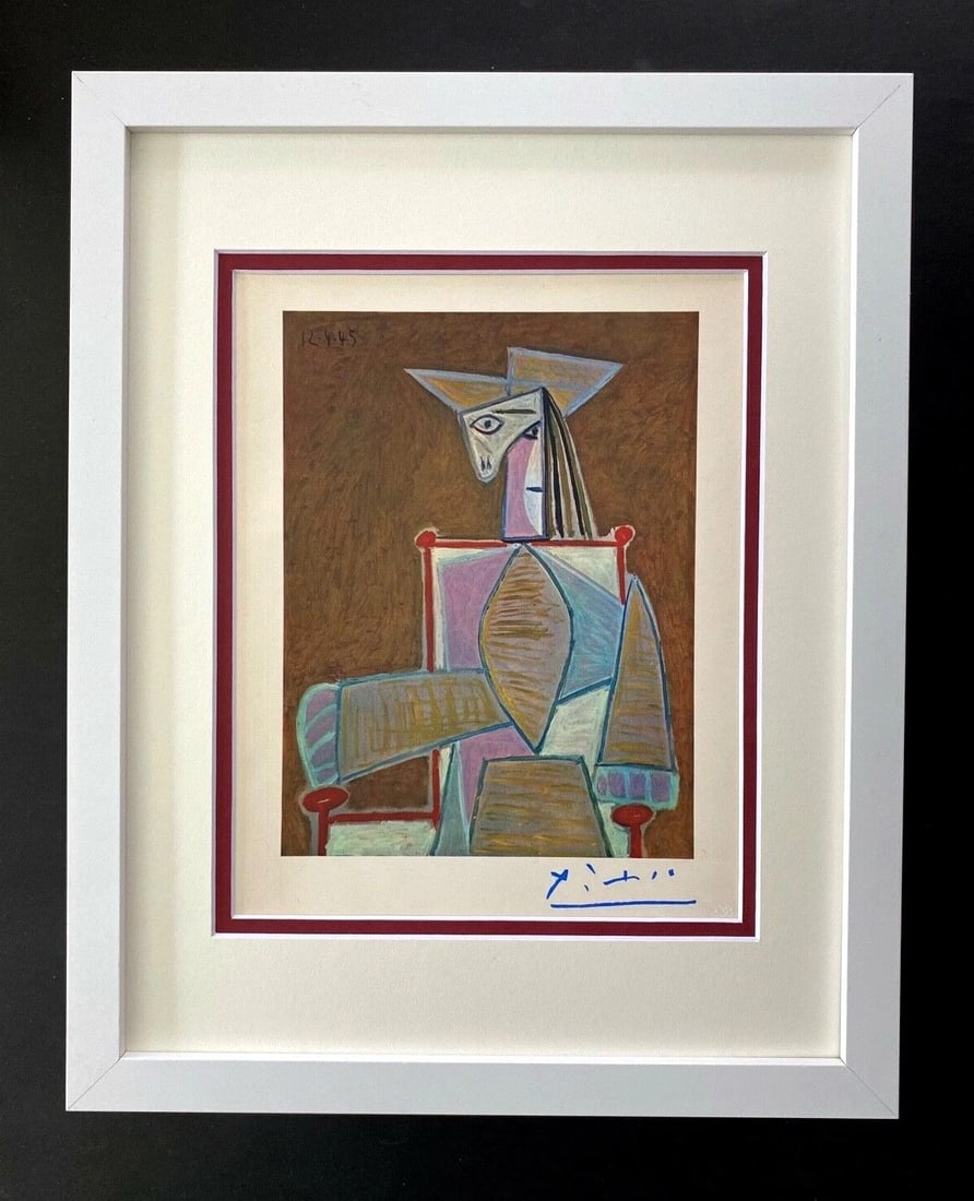 PABLO PICASSO 1948 BEAUTIFUL SIGNED PRINT FRAMED ART (1 of 2)
