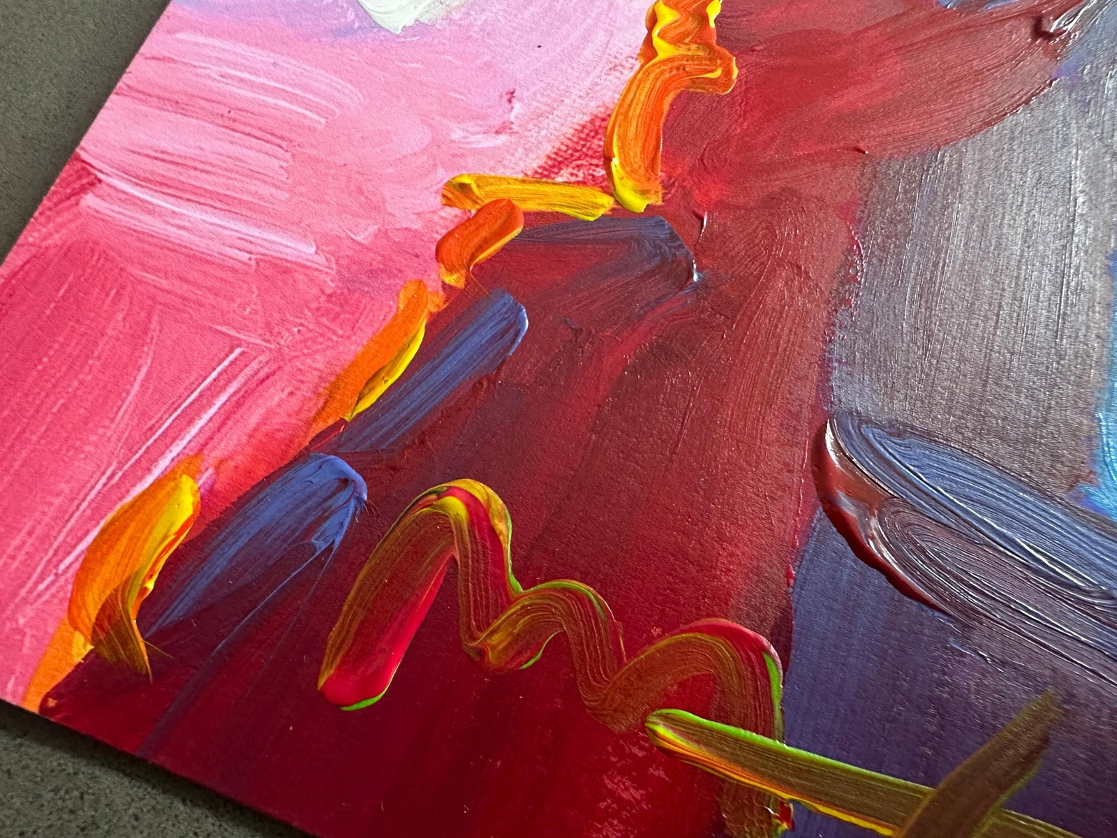 Peter Max Acrylic Painting HAND Painted & Signed Statue of Liberty One of a kind Artwork Framed With - 5